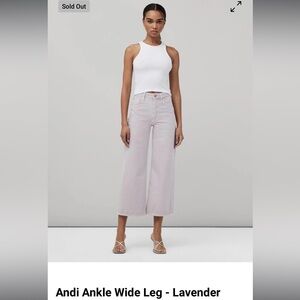 NWT lavender rag & bone andi ankle wide leg jeans